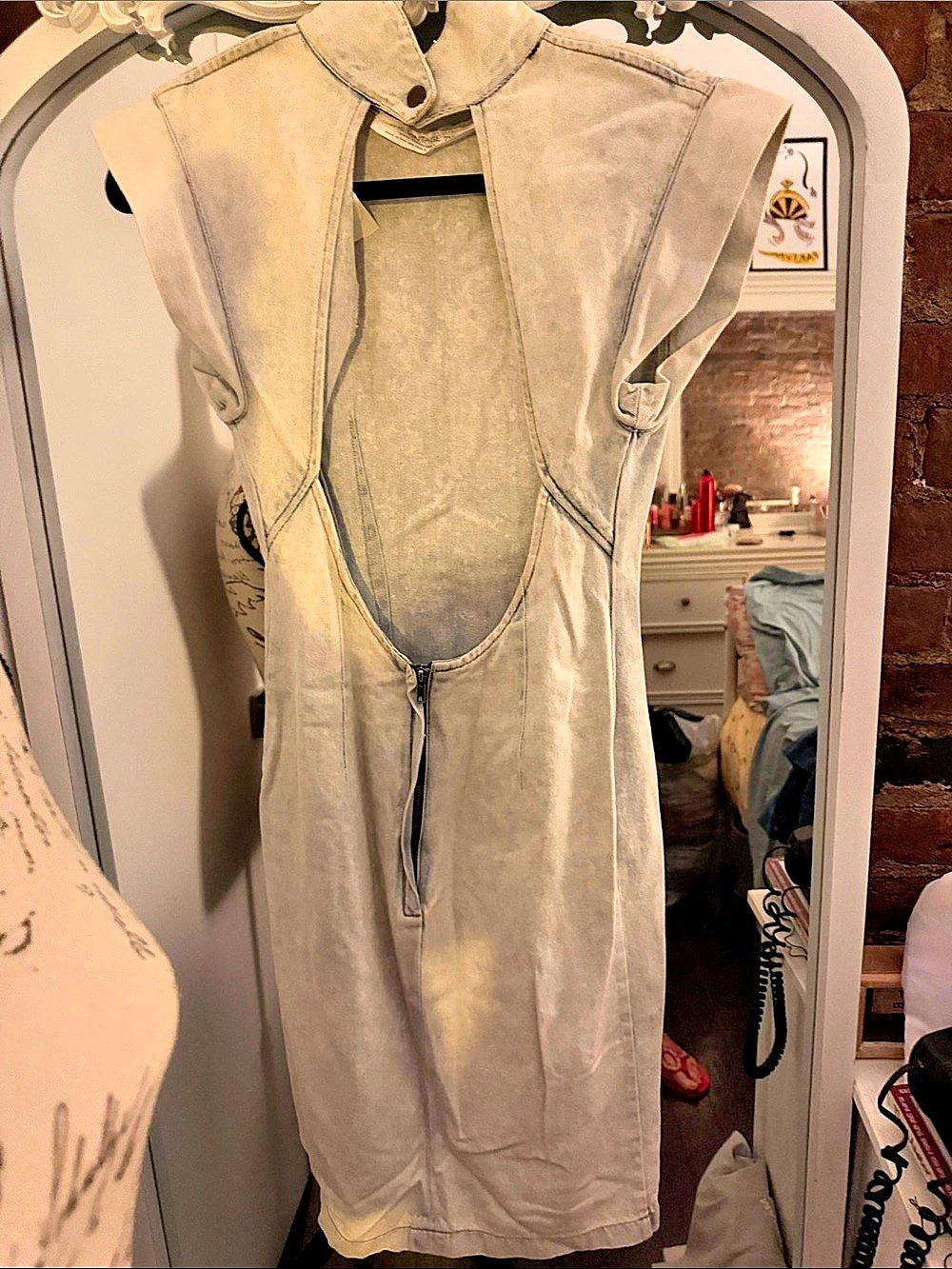 The Vintage Twin Sleeveless Midi Dress in Gray
